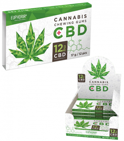 Dulciuri CBD - Guma de mestecat CBD 'Euphoria' 12mg