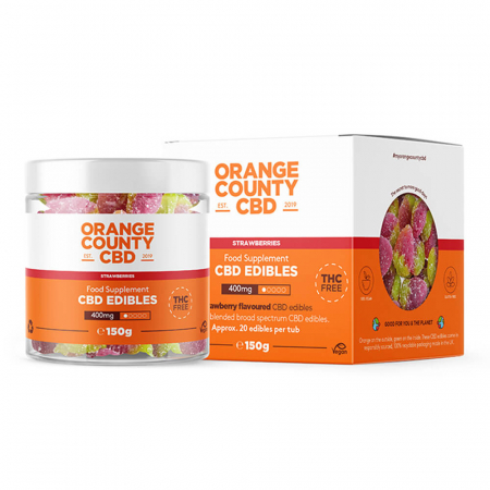Dulciuri CBD - Jeleuri CBD, Orange County CBD, Capsuni, 400mg