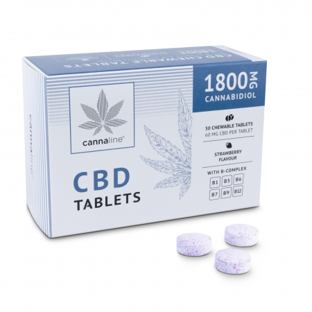 Dulciuri CBD - Tablete CBD, Aroma capsuni, 30 buc, 1800mg