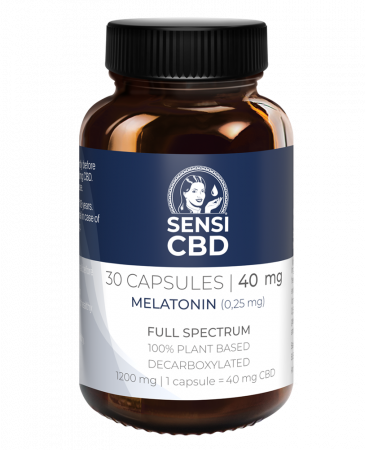 Ulei CBD - Ulei de Canabis CBD, 30 capsule, 1200mg, Melatonina