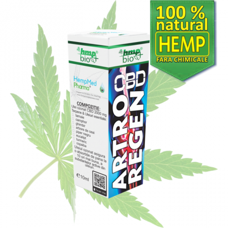 Ulei CBD - Ulei de Canepa Ozonat CBD 2000mg, Artro Regen, HempMedPharma, 10ml