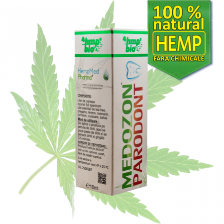Ulei Ozonat cu CBD - Ulei de Canepa Ozonat CBD 250mg, Medozon Paradont, HempMedPharma, 10ml