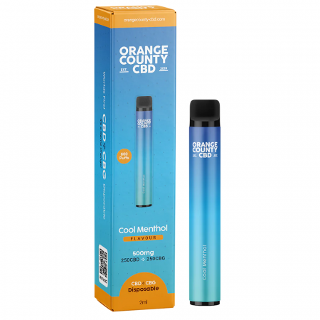 Vaporizator CBD - Vaporizator CBD + CBG, Orange County CBD, Cool Menthol, 500mg