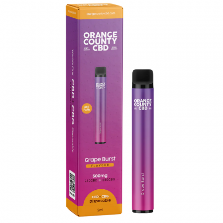 Vaporizator CBD - Vaporizator CBD + CBG, Orange County CBD, Grape Burst, 500mg