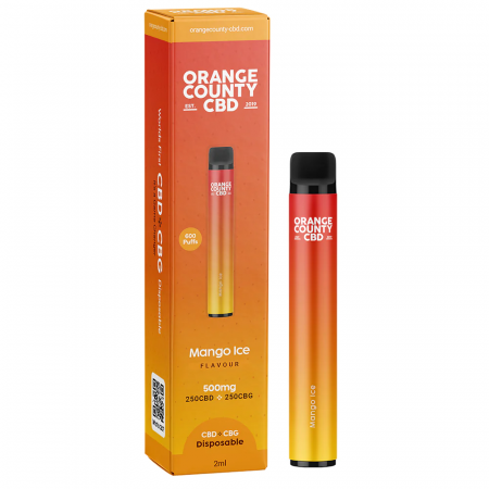Vaporizator CBD - Vaporizator CBD + CBG, Orange County CBD, Mango Ice, 500mg