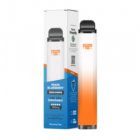 Vaporizator CBD - Vaporizator CBD + CBG, Orange County CBD, Miami Blueberry, 1000mg