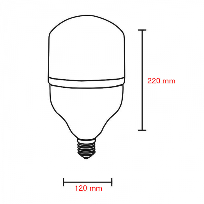 Bec LED 50W, T120, E40, 6500k [4]