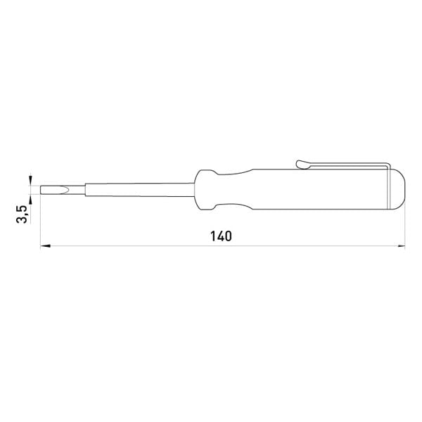 Creion tensiune 155x4.5, E-next, cu indicator, AC100-500V [2]