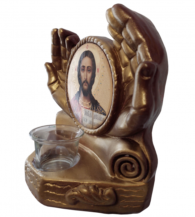 Candela ceramica Iisus Hristos CDL0102-IHM maro [3]