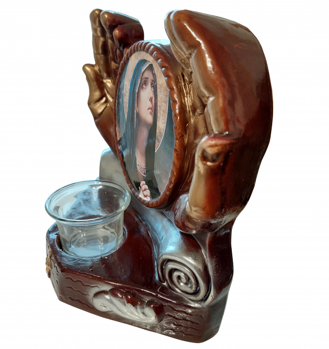Candela ceramica Maica Domnului CDL0101-MDM maro [3]