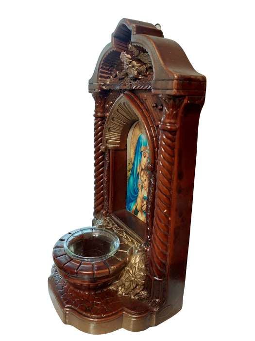 Candela ceramica Maica Domnului CDL0110-MDS maro [3]