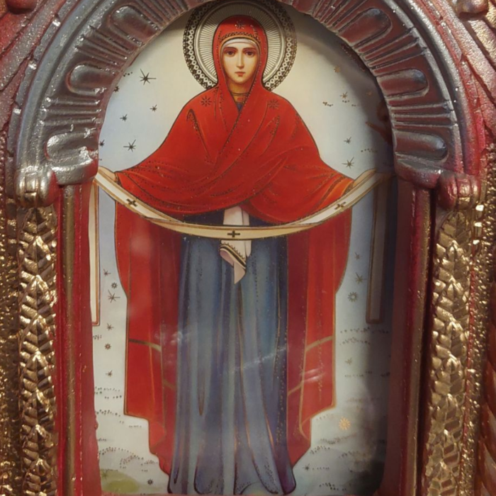 Candela ceramica Maica Domnului CDL0130-MDM maro [4]