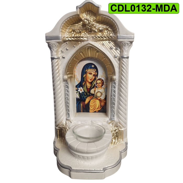 Candela ceramica Maica Domnului CDL0132-MDA alba [2]