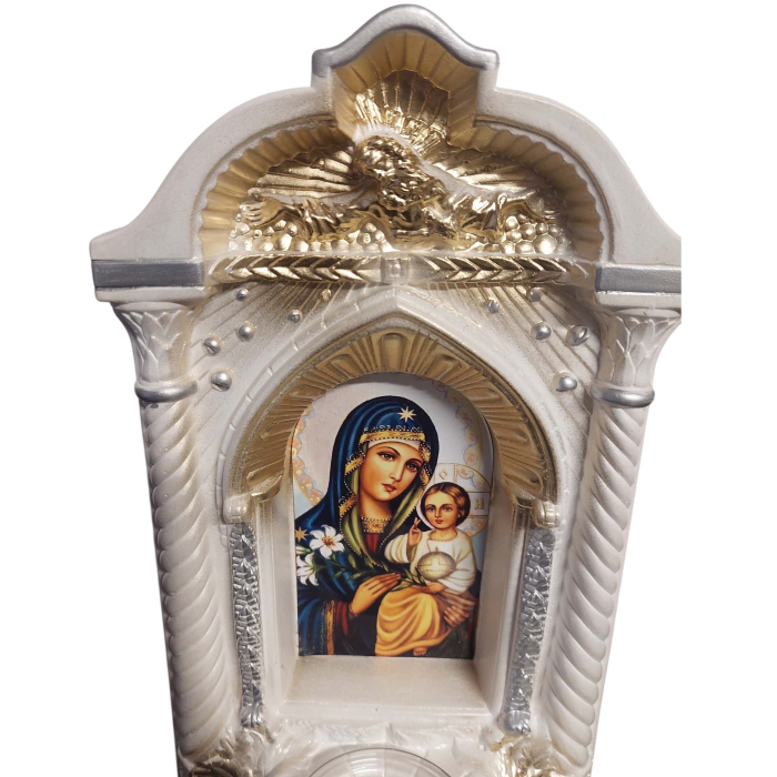 Candela ceramica Maica Domnului CDL0132-MDA alba [3]