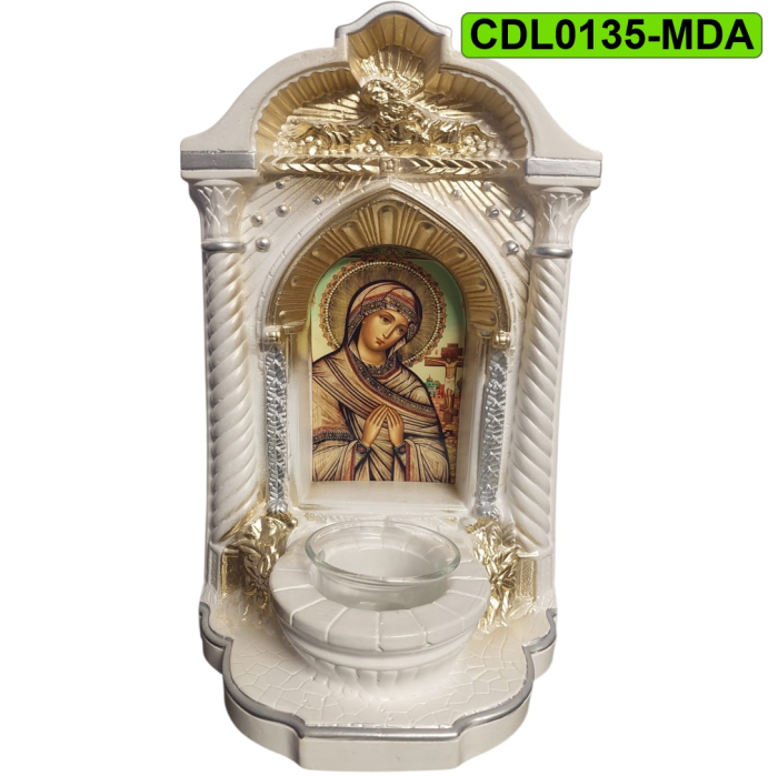 Candela ceramica Maica Domnului CDL0135-MDA alba [2]