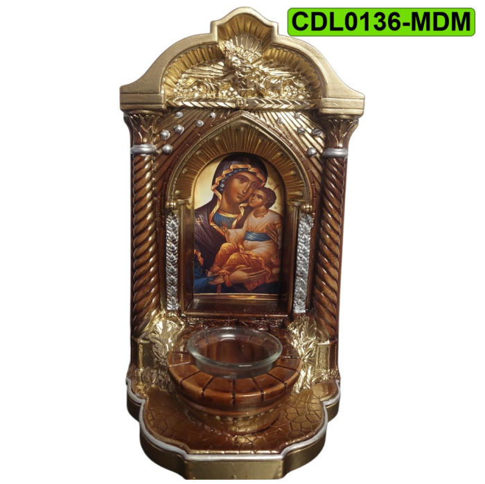 Candela ceramica Maica Domnului CDL0136-MDM maro [2]