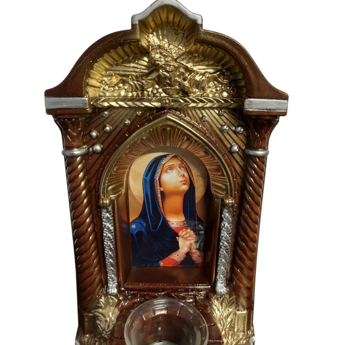 Candela ceramica Maica Domnului CDL0139-MDM maro [3]