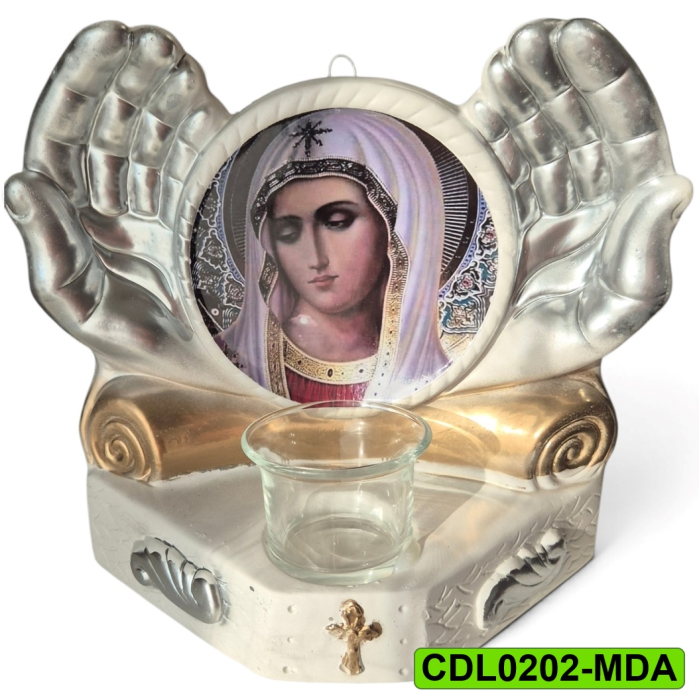 Candela ceramica Maica Domnului CDL0202-MDA alba [2]