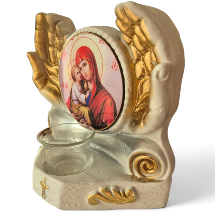Candela ceramica Maica Domnului CDL0207-MDG alba [4]