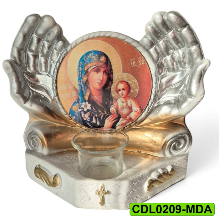 Candela ceramica Maica Domnului CDL0209-MDA alba [2]