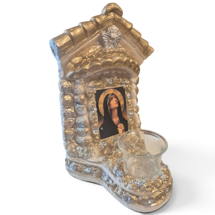 Candela ceramica Maica Domnului CDL0301-MDG aurie [5]