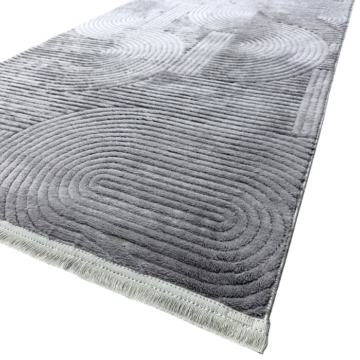 Covor traversa antiderapant CCA1402 80x200 cm gri [3]