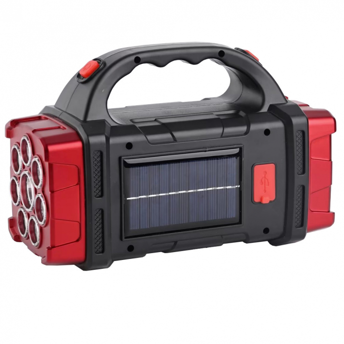 Lanterna LED reincarcabila solar HL-1678R rosie [2]