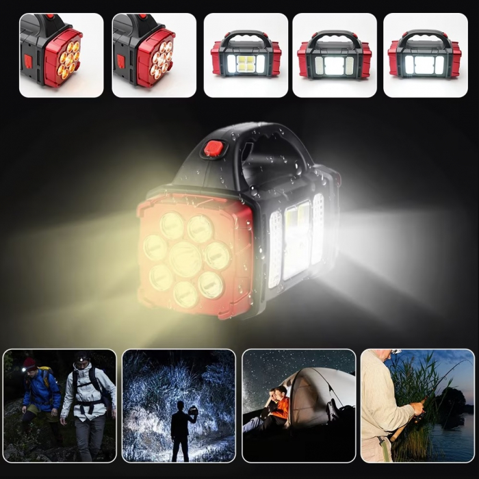Lanterna LED reincarcabila solar HL-1678G aurie [10]