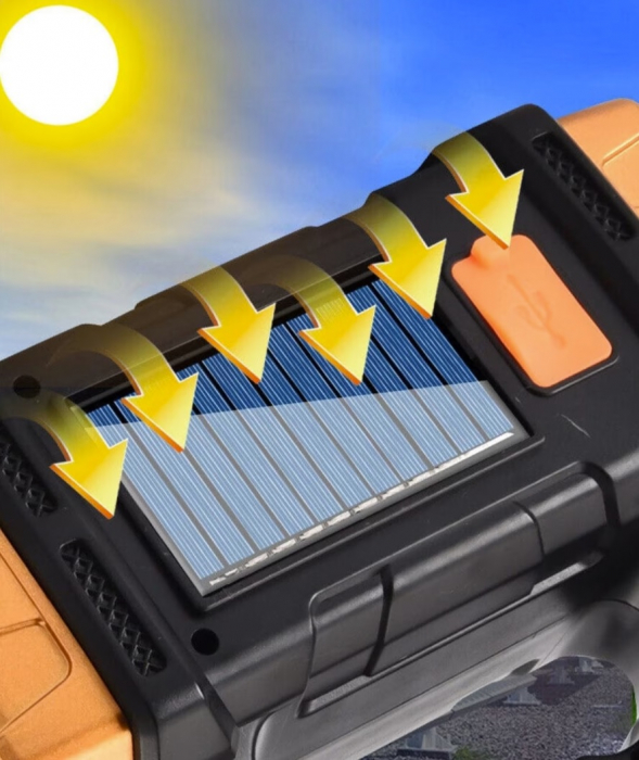 Lanterna LED reincarcabila solar HL-1678G aurie [8]