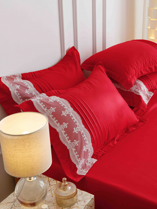 Lenjerie bumbac cu broderie, pat dublu, 6 piese, LJP0917-2C6 [5]