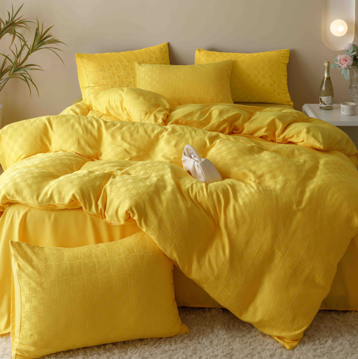 Lenjerie bumbac Jacquard, pat dublu, 6 piese, LJX0005-2C6 [2]
