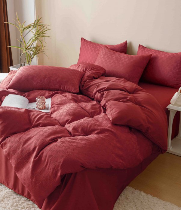 Lenjerie bumbac Jacquard, pat dublu, 6 piese, LJX0019-2C6 [3]