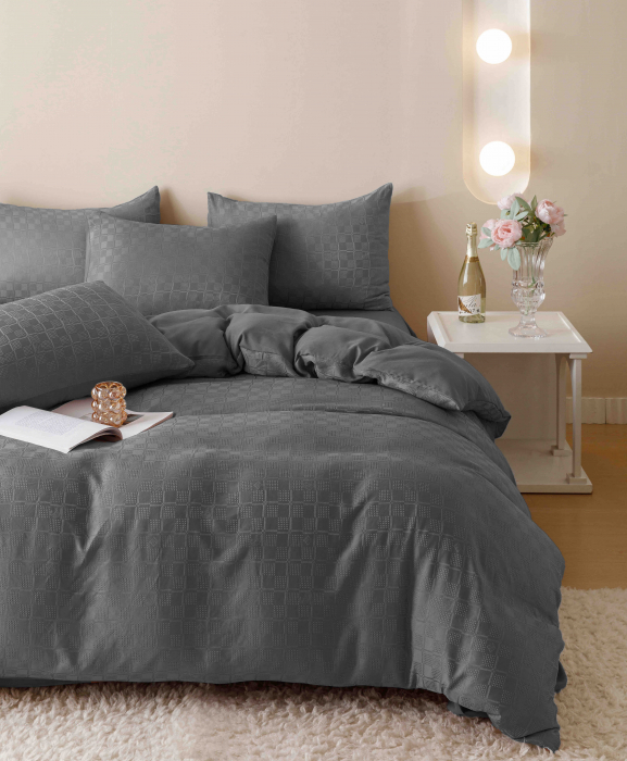 Lenjerie bumbac Jacquard, pat dublu, 6 piese, LJX0023-2C6 [7]