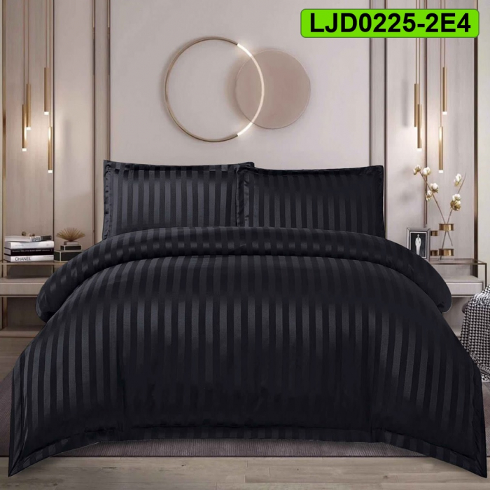 Lenjerie Damasc pentru pat dublu, 4 piese, cearsaf cu elastic, LJD0225-2E4 [3]