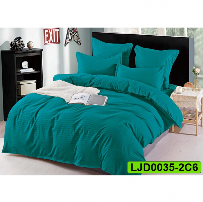 Lenjerie Damasc pentru pat dublu, 6 piese, LJD0035-2C6 [1]
