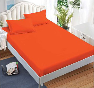 Lenjerie finet uni pentru pat dublu, 6 piese, cearsaf cu elastic, LFU0174-2E6 [2]