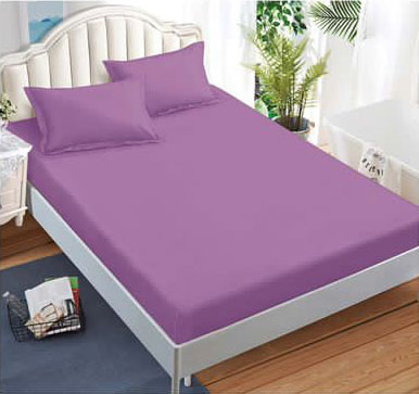 Lenjerie finet uni pentru pat dublu, 6 piese, cearsaf cu elastic, LFU0183-2E6 [2]