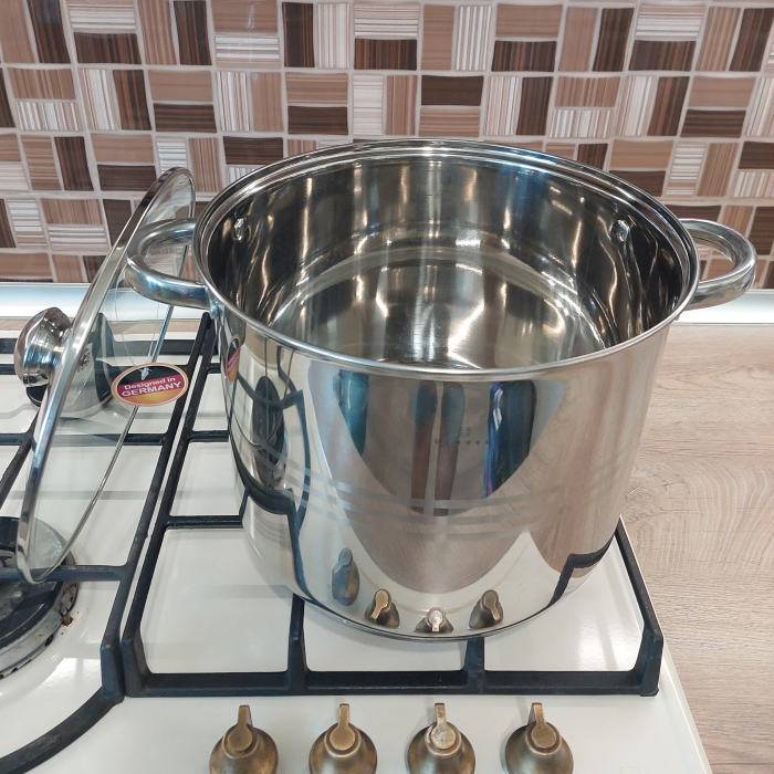 Oala inox cu capac sticla Edenberg EB-110 10.7L 26x21 cm [3]