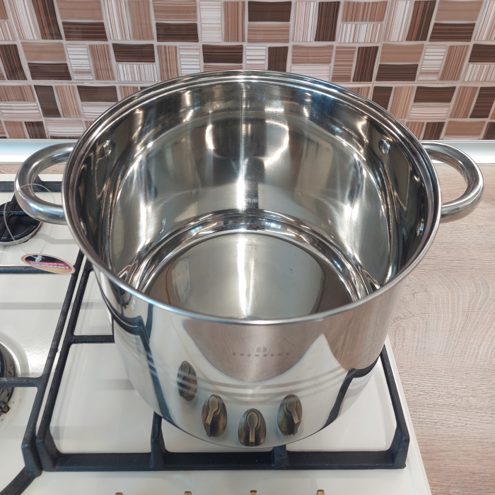 Oala inox cu capac sticla Edenberg EB-110 10.7L 26x21 cm [2]