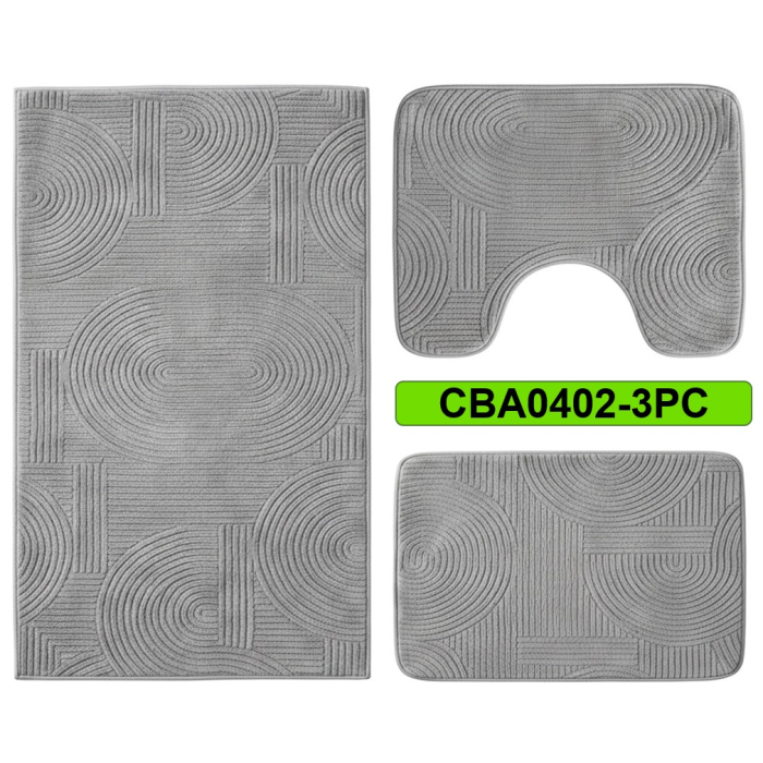 Set 3 covorase baie antiderapante CBA0402-3PC gri [2]