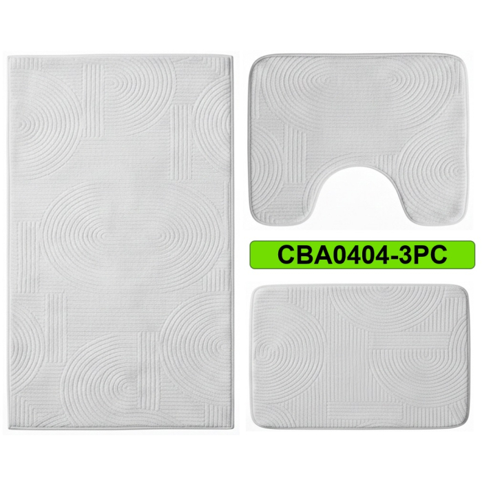 Set 3 covorase baie antiderapante CBA0404-3PC alb [2]