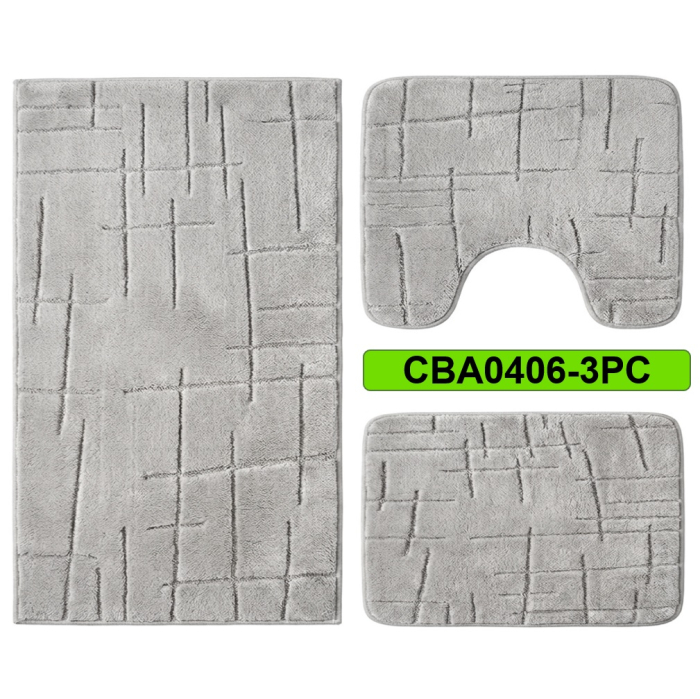 Set 3 covorase baie antiderapante CBA0406-3PC gri [2]