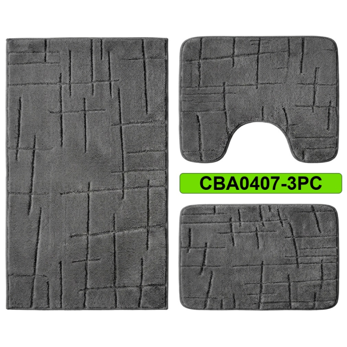 Set 3 covorase baie antiderapante CBA0407-3PC antracit [2]
