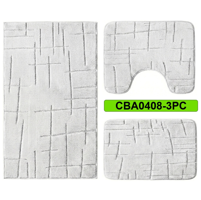 Set 3 covorase baie antiderapante CBA0408-3PC alb [2]