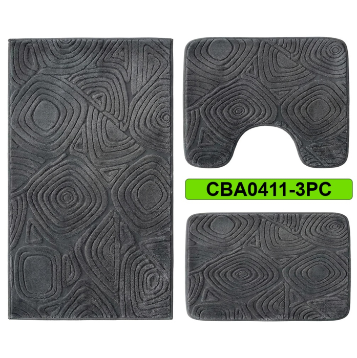 Set 3 covorase baie antiderapante CBA0411-3PC antracit [2]