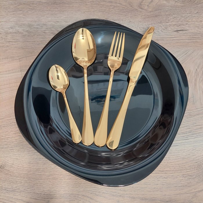 Set tacamuri aurii 24 piese RB-514B cu suport cadou [4]