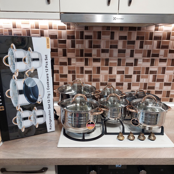 Set vase din inox 12 piese Edenberg EB-3998 [3]