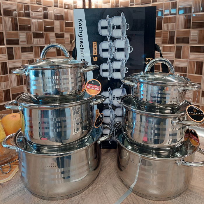 Set vase din inox 12 piese Edenberg EB-3999 [4]