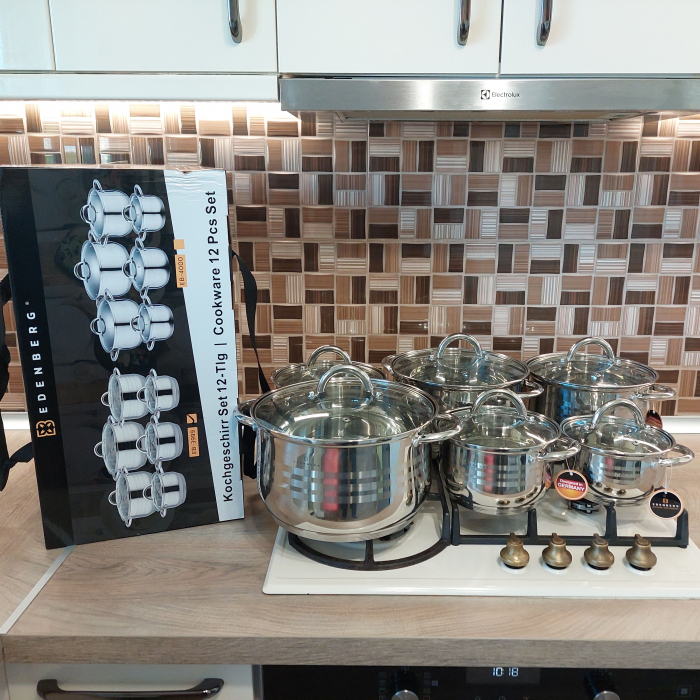 Set vase din inox 12 piese Edenberg EB-3999 [3]