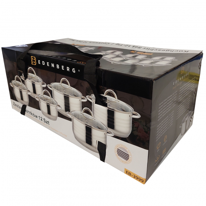 Set vase din inox 12 piese Edenberg EB-3999 [2]